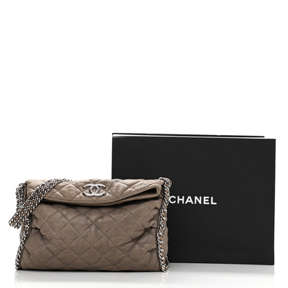 Chanel Washed Lambskin Chain Around Hobo Taupe 12 of 12