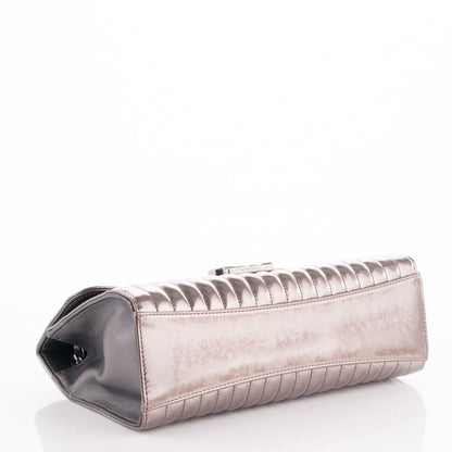 Chanel Metallic Calfskin Maharaja Express Flap Silver 4 of 6