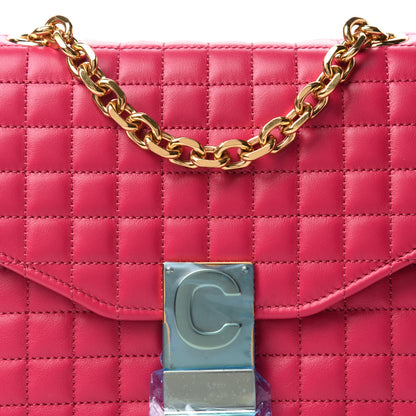 Celine Calfskin Quilted Medium C Bag Pink 12 of 12