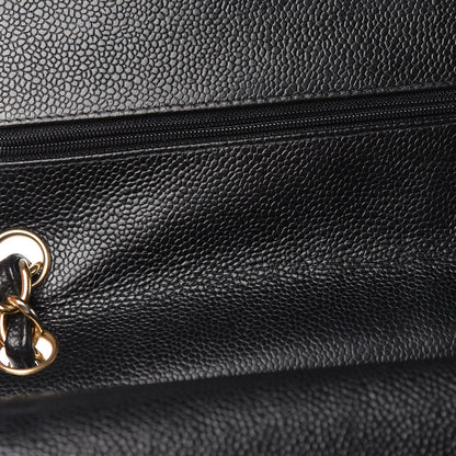Chanel Caviar Quilted Jumbo Double Flap Black 16 of 24