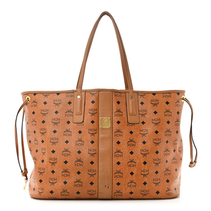 MCM Visetos Large Liz Reversible Shopper Tote Cognac 1 of 24