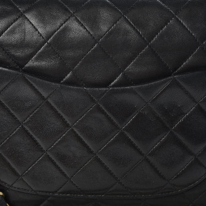 Chanel Lambskin Quilted Medium Double Flap Black 15 of 18