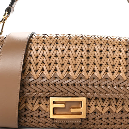 Fendi Nappa FF Woven Baguette Brown 8 of 10
