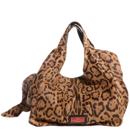 Valentino Garavani Pony Hair Leopard Nuage Hobo 1 of 9