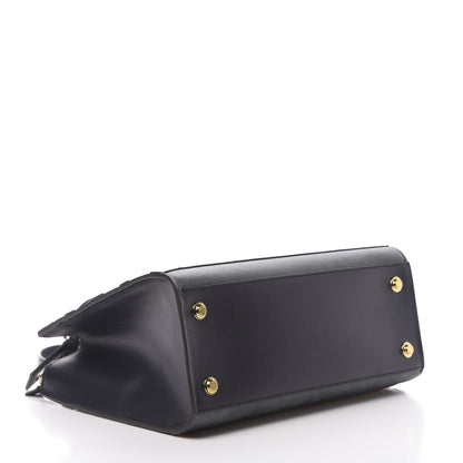 Louis Vuitton Calfskin Trunk City Steamer MM Black 5 of 13
