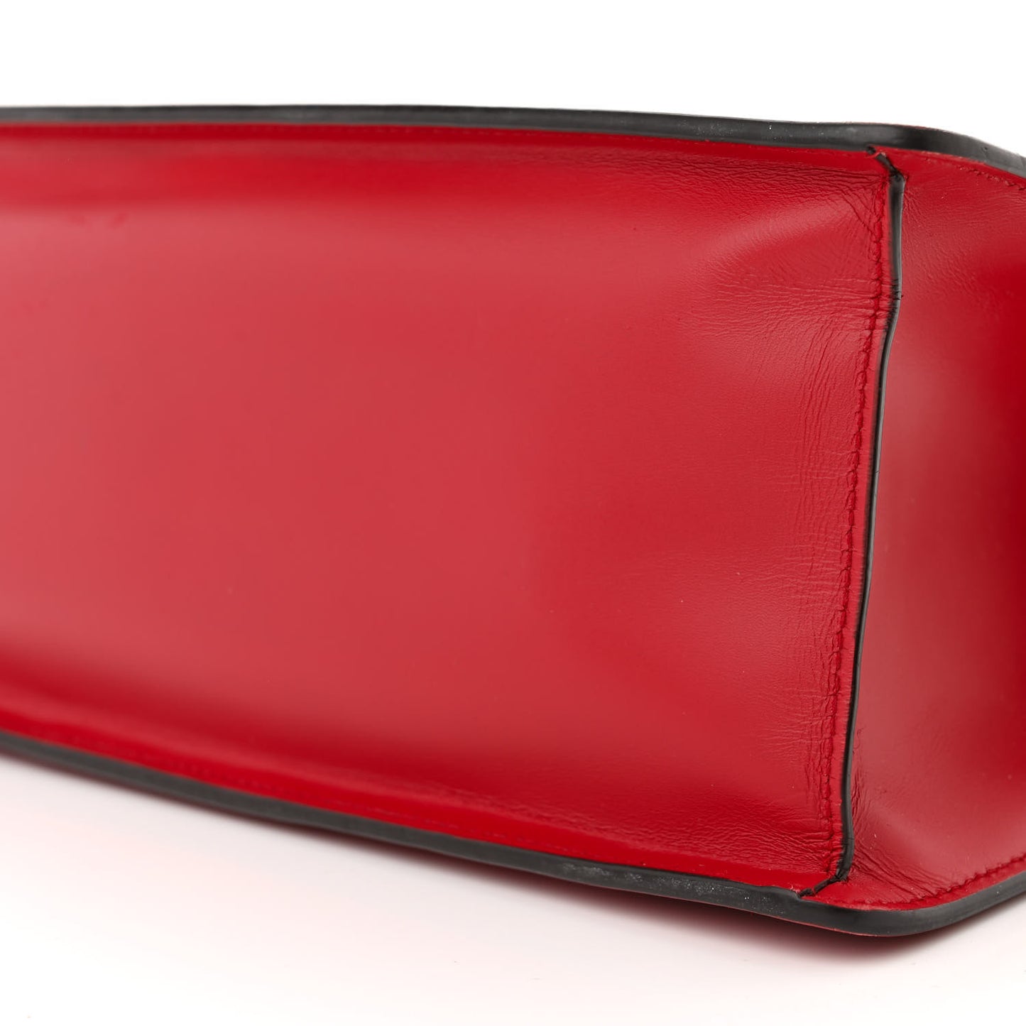 Calfskin Medium Sylvie Top Handle Bag Hibiscus Red