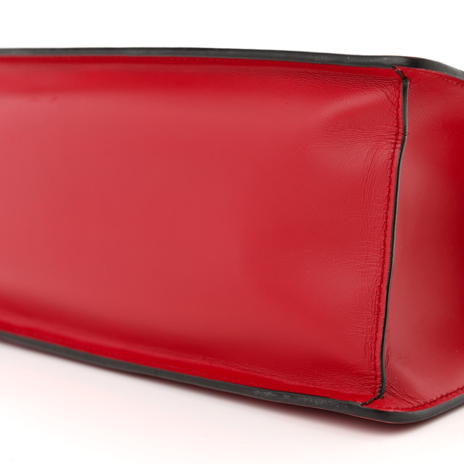 Gucci Calfskin Medium Sylvie Top Handle Bag Hibiscus Red 10 of 11