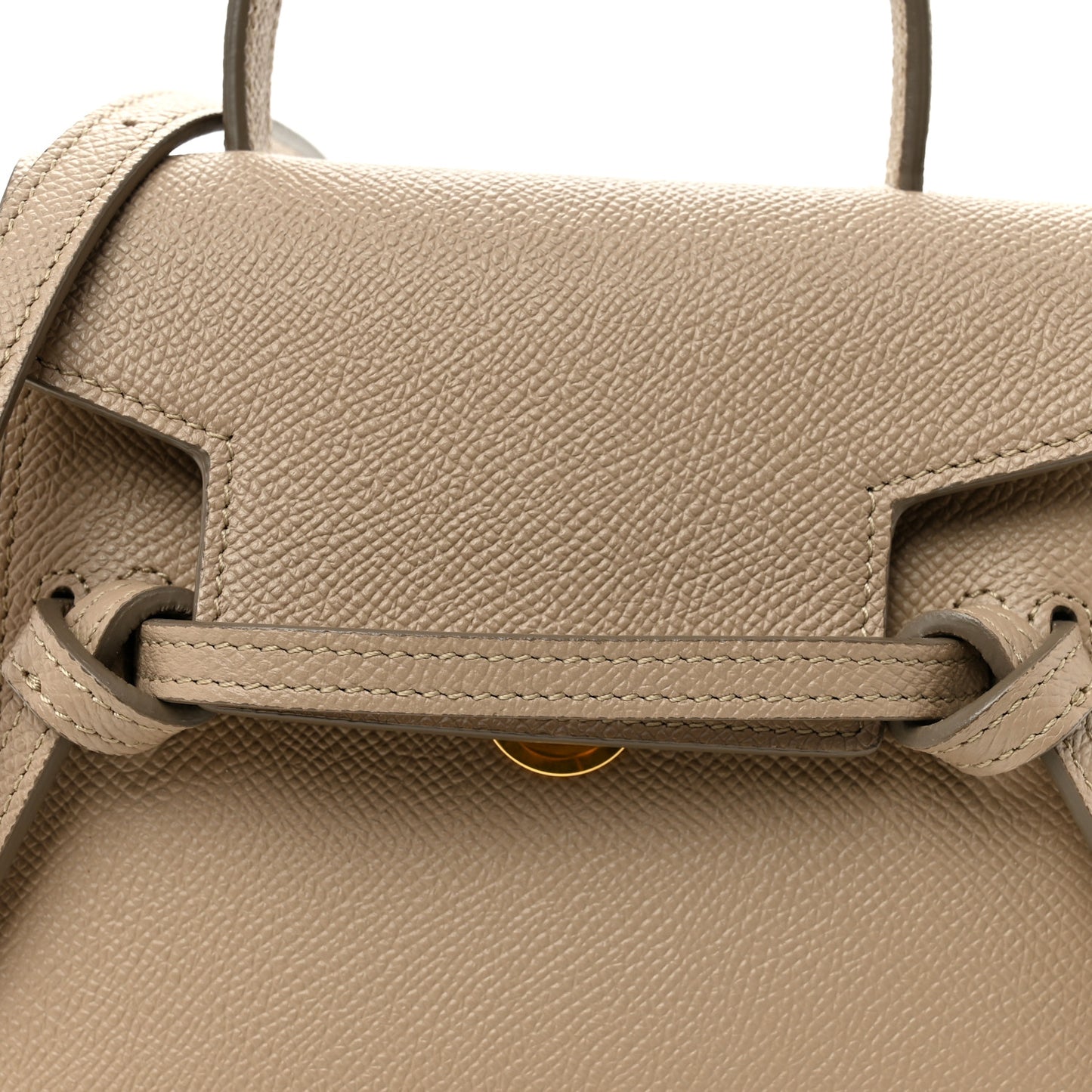 Grained Calfskin Pico Belt Bag Light Taupe