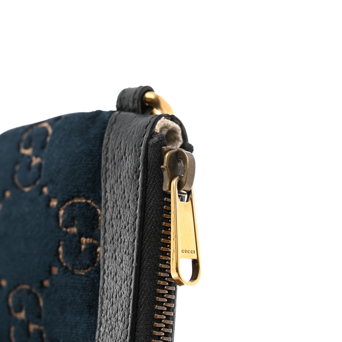 Velvet GG Monogram Textured Calfskin Web Smartphone Case Blue Beige Black