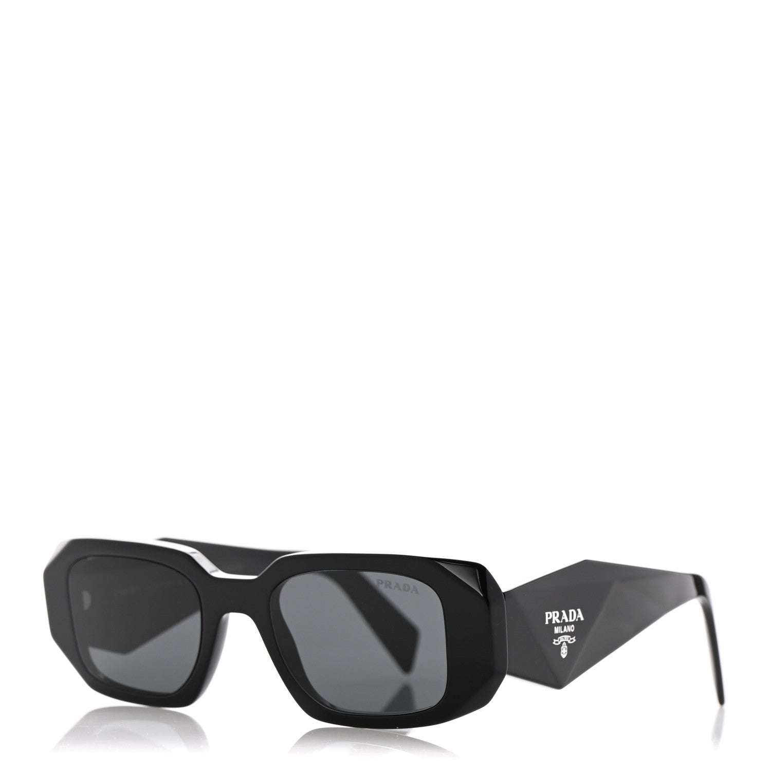 Prada Acetate Symbole Sunglasses SPR 17W Black 1 of 8