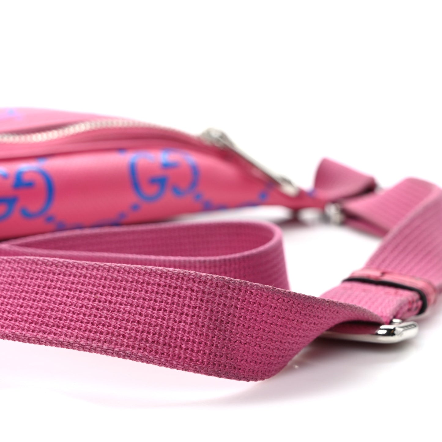 Calfskin GG Tennis Bi-Color Embossed Belt Bag Modern Fucsia Modern Blue