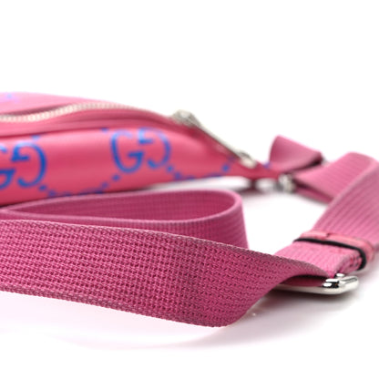 Gucci Calfskin GG Tennis Bi-Color Embossed Belt Bag Modern Fucsia Modern Blue 10 of 10