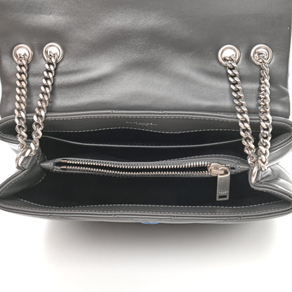 Saint Laurent Calfskin Y Quilted Monogram Small Loulou Chain Satchel Storm 5 of 11