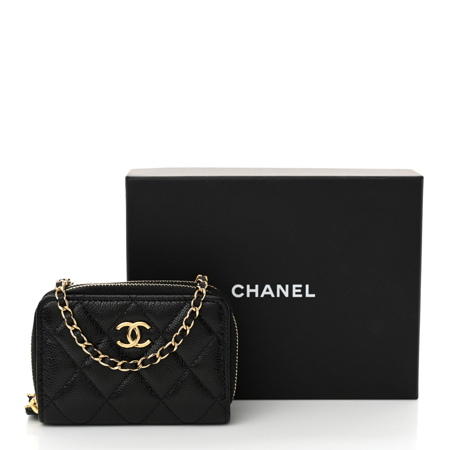 Chanel Caviar Quilted Miss Coco Clutch With Chain Bag Black 11 of 11