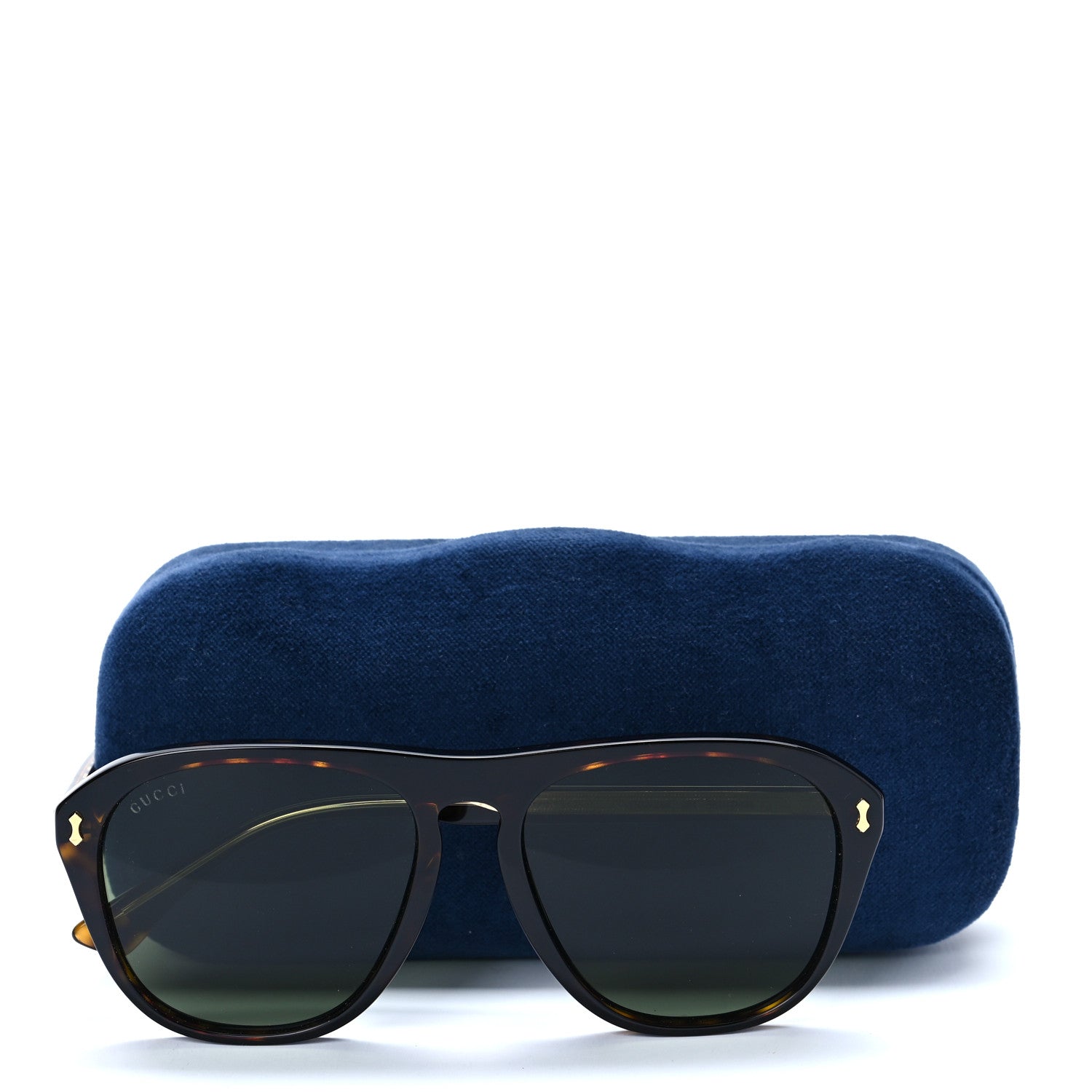 Gucci Acetate Aviator Sunglasses GG0128S Tortoise 8 of 8