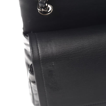 Chanel Striated Patent Quilted Jumbo Double Flap Black 13 of 16