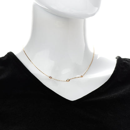 Cartier 18K Pink Gold Diamond Pink Sapphire Cartier D'Amour Station Necklace 2 of 6
