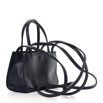 Telfar Vegan Leather Small Shopping Bag Navy 3 of 11