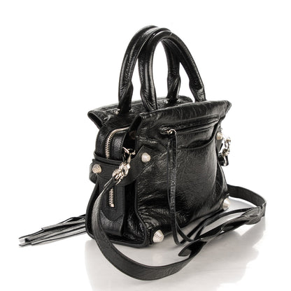 Balenciaga Agneau Giant Silver Hardware Mini Mute City Black 3 of 7