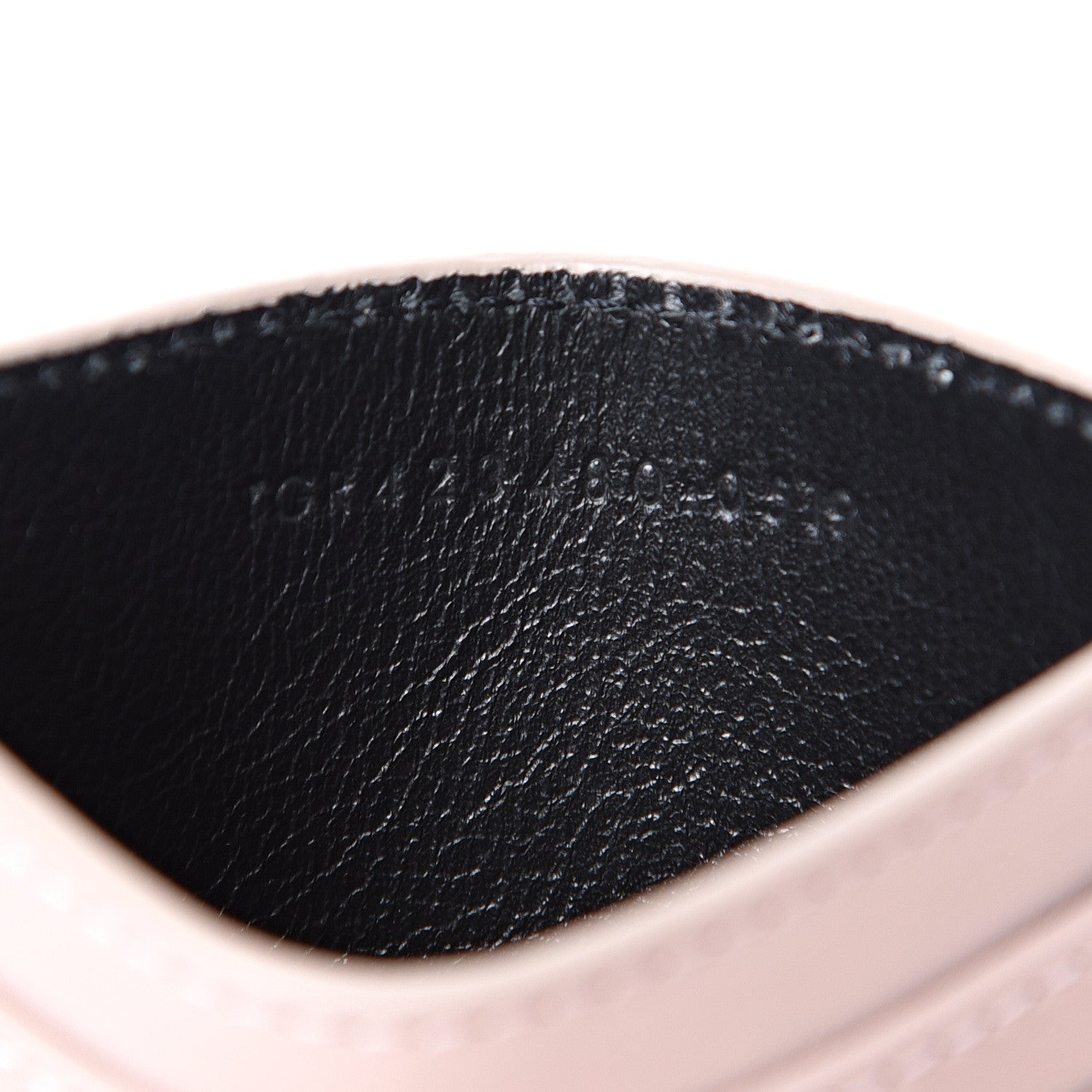 Saint Laurent Calfskin Monogram Credit Card Case Pale Pink 6 of 7