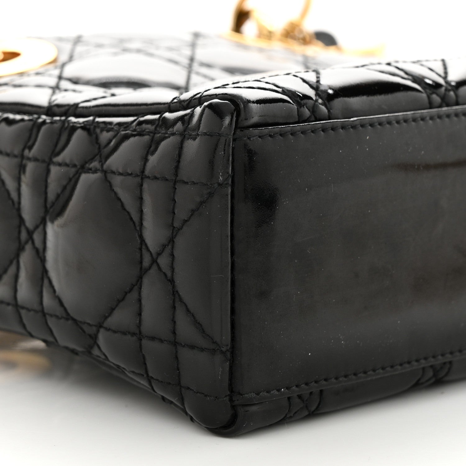 Christian Dior Patent Cannage Mini Lady Dior Black 9 of 13