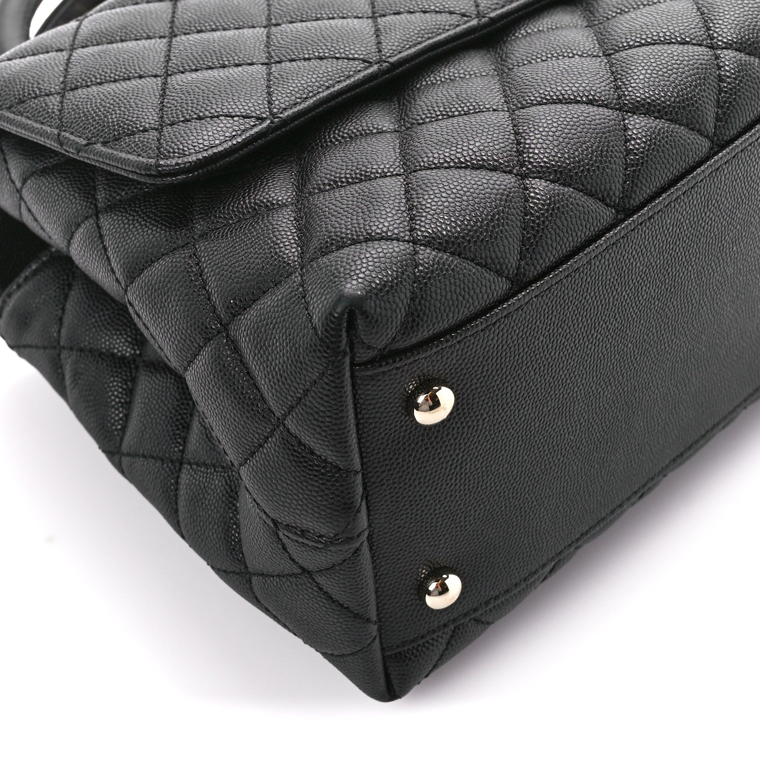 Chanel Caviar Quilted Small Coco Handle Flap Black 10 of 11