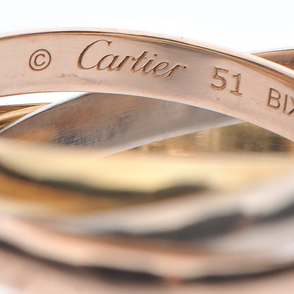 Cartier 18K Pink Yellow White Gold Small Trinity Ring 51 5.75 4 of 6