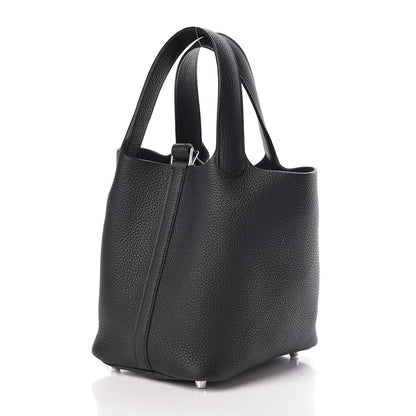 Hermes Taurillon Clemence Picotin Lock 18 PM Black 3 of 10