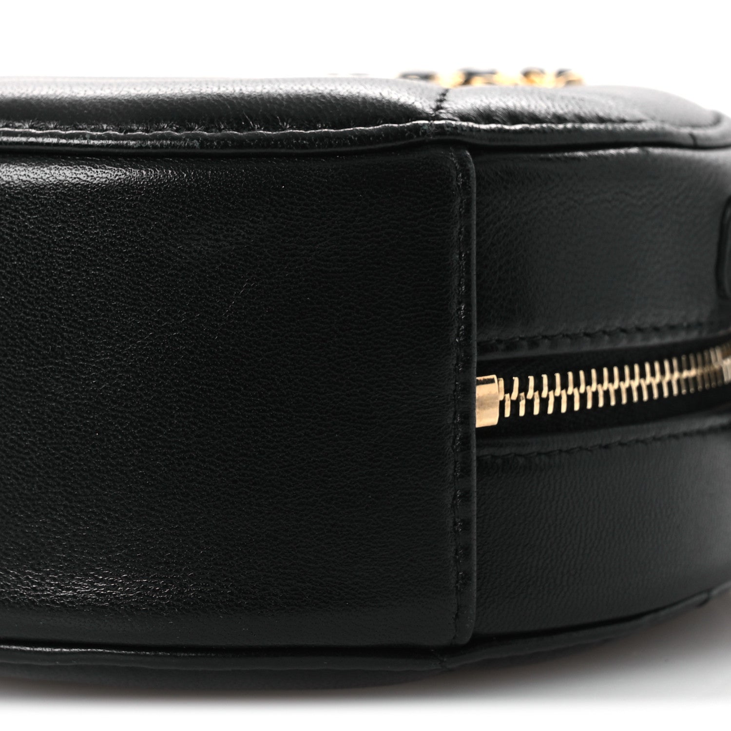 Chanel Lambskin Quilted Chanel 19 Round Clutch With Chain Black 10 of 11
