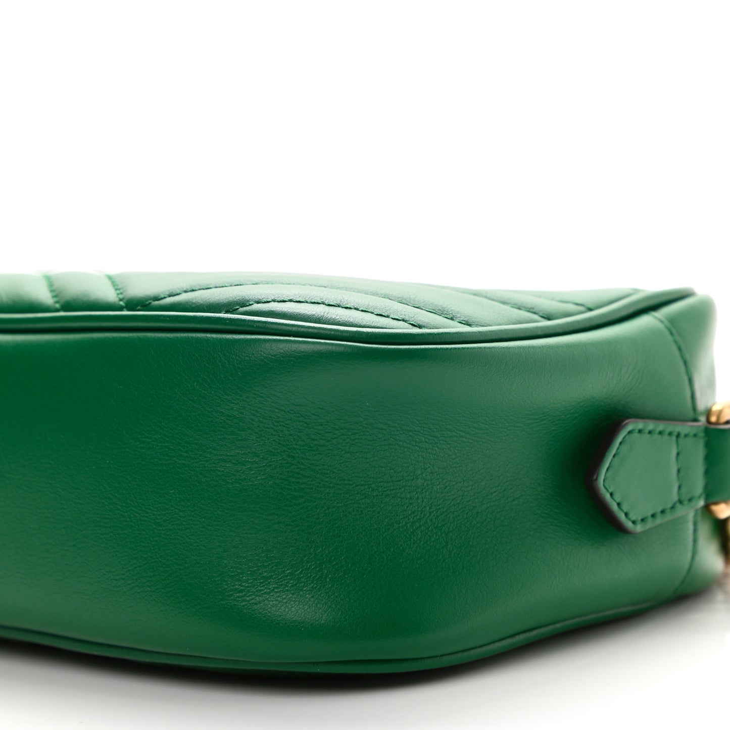 Calfskin Matelasse Small GG Marmont Chain Shoulder Bag Emerald Green