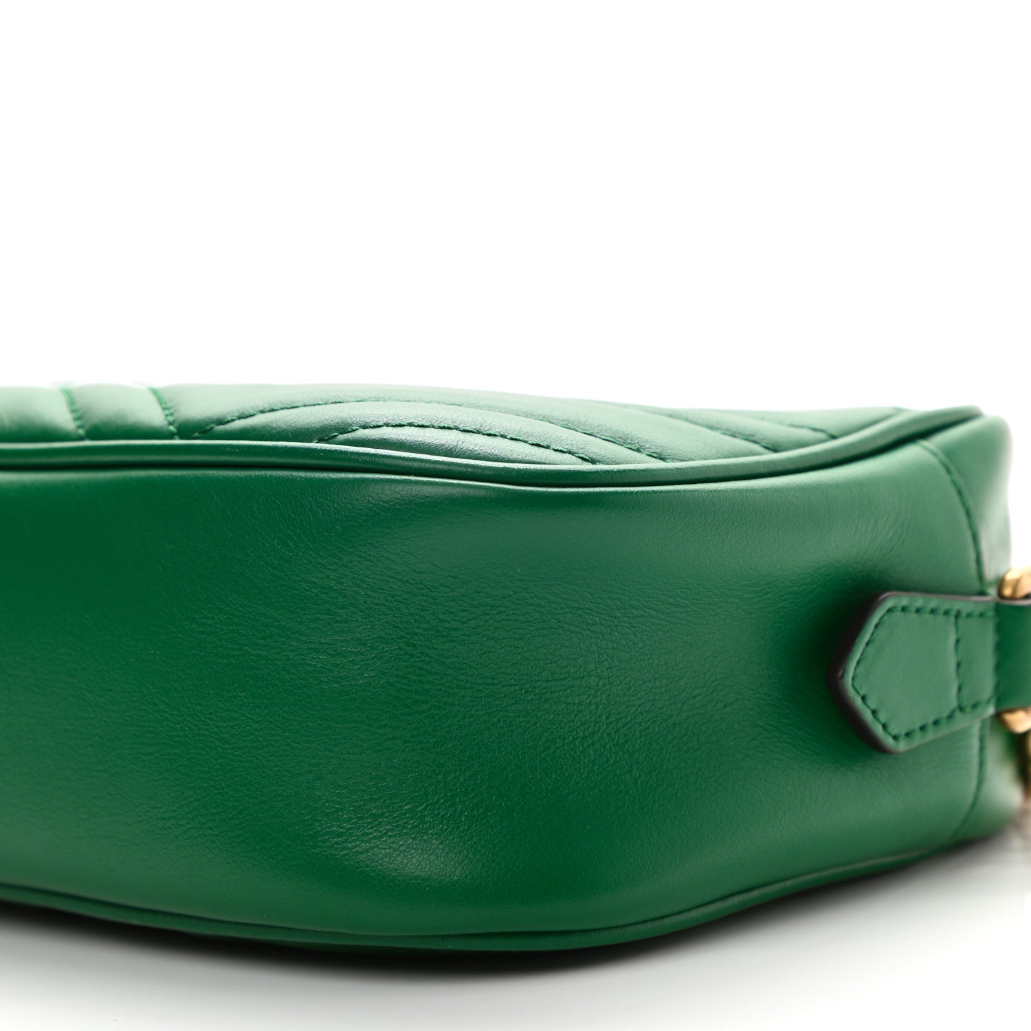 Gucci Calfskin Matelasse Small GG Marmont Chain Shoulder Bag Emerald Green 10 of 10