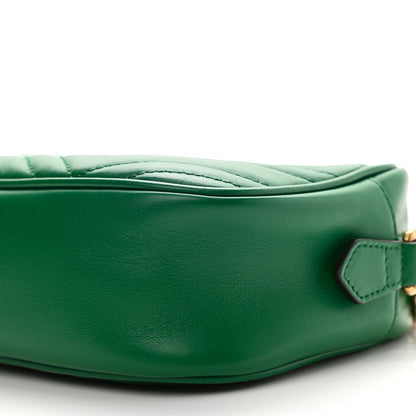 Gucci Calfskin Matelasse Small GG Marmont Chain Shoulder Bag Emerald Green 10 of 10