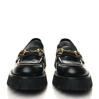 Gucci Cordovan Lux Womens Harald Horsebit 25mm Platform Loafers 38 Black 2 of 10