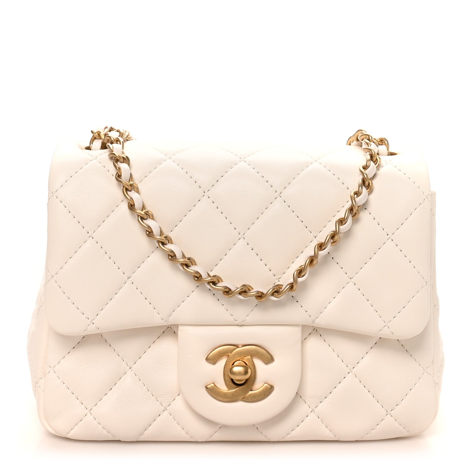 Chanel Lambskin Quilted Mini Pearl Crush Flap White 1 of 10