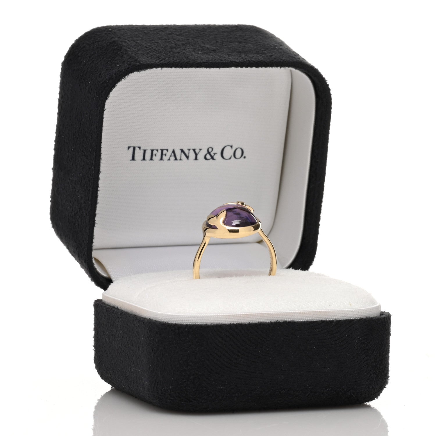 Tiffany 18K Yellow Gold Amethyst Paloma Picasso Olive Leaf Ring 58 8.25 5 of 5