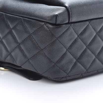Chanel Caviar Quilted Medium Zip Around Backpack Black 8 of 10