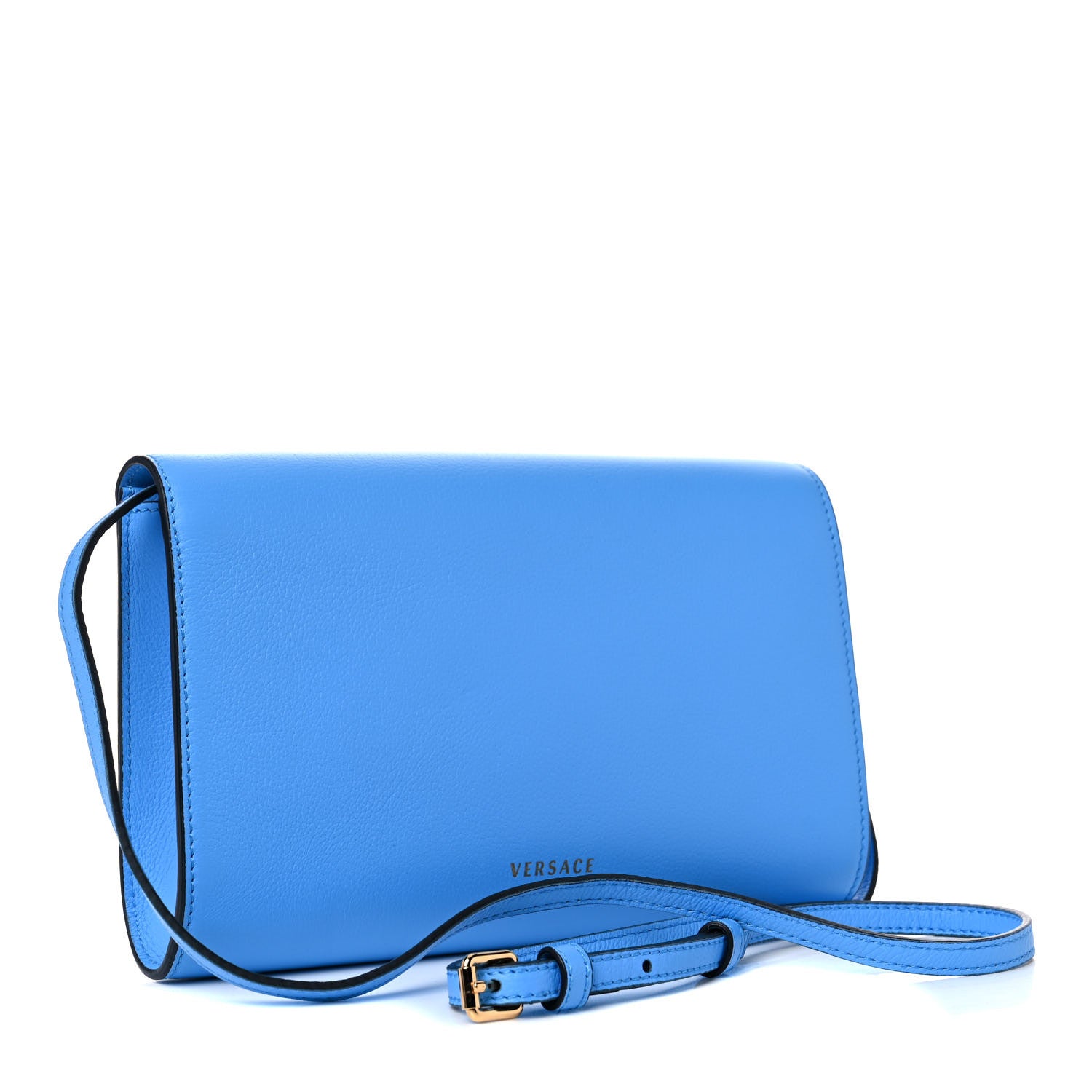 Versace Vitello Medusa Clutch Bag Blue 3 of 10
