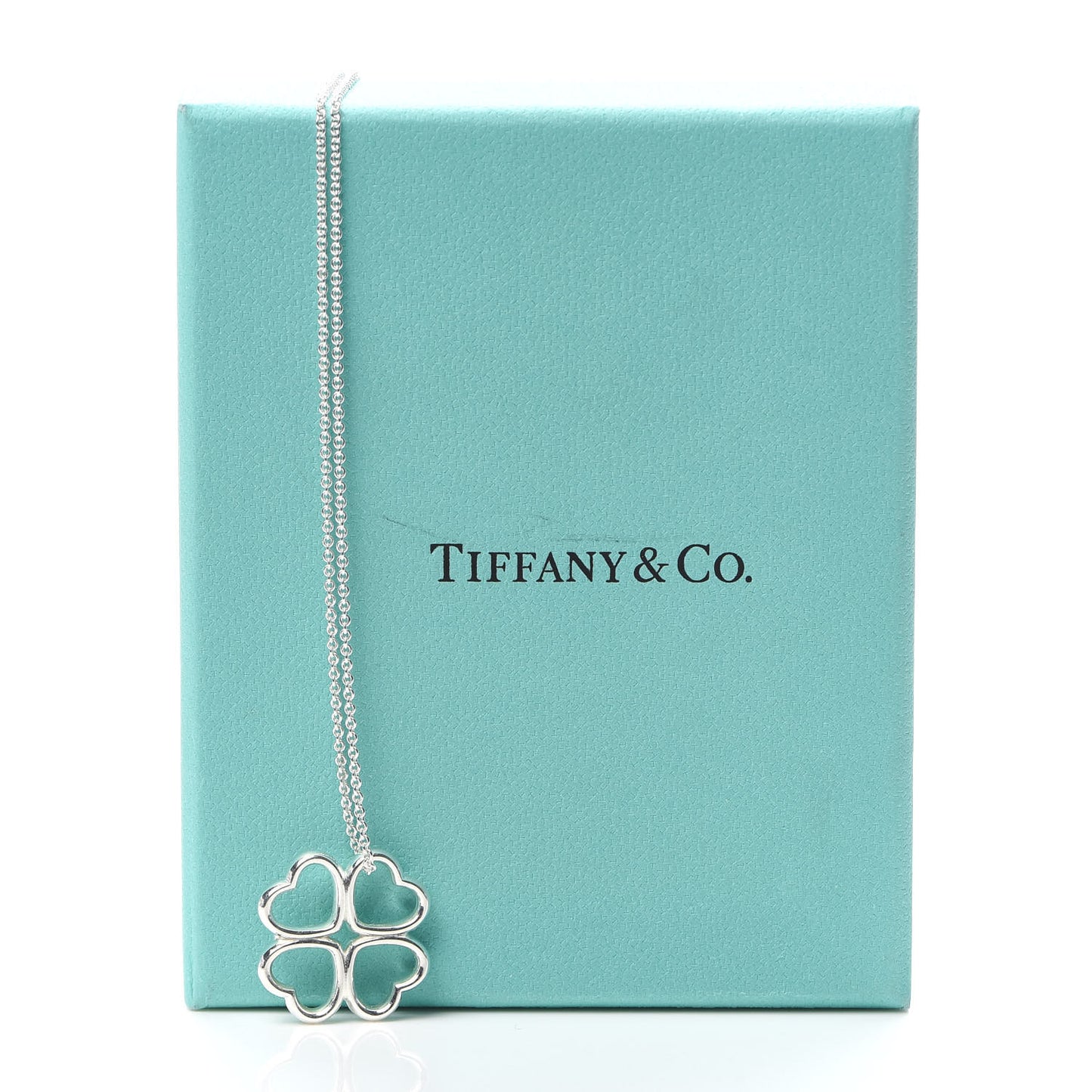 Sterling Silver Four Hearts Clover Pendant Necklace