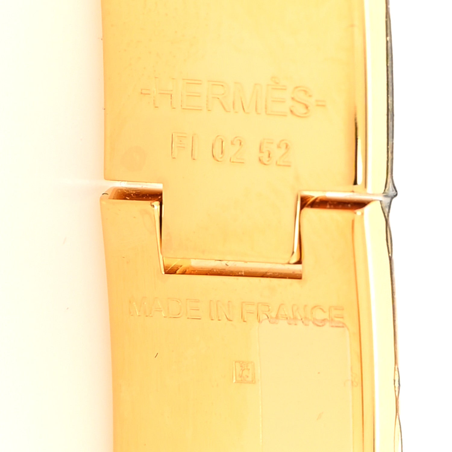 Hermes Enamel Printed Narrow Leopards Clic Clac H Bracelet PM Jaune Or Black 5 of 5
