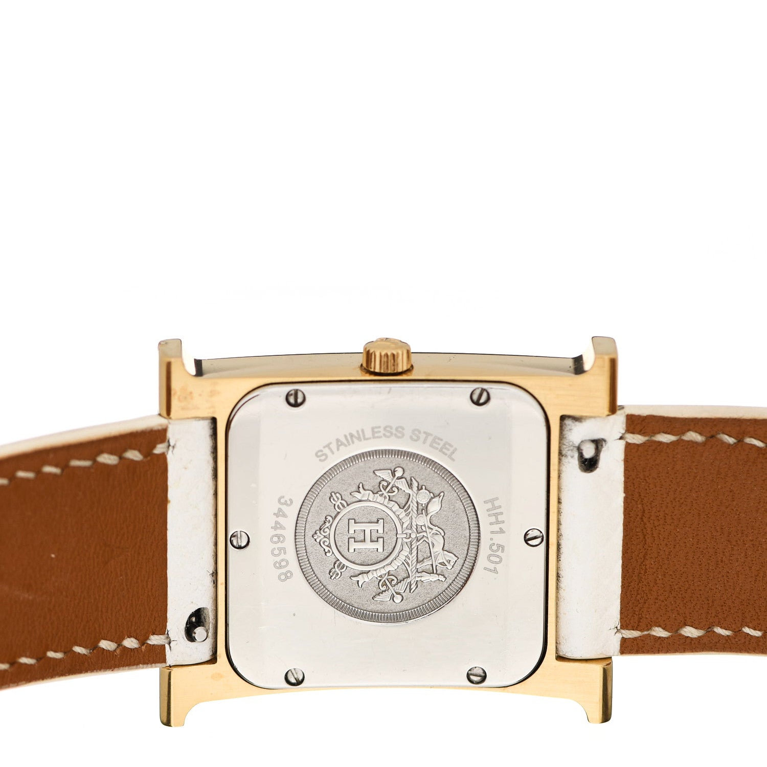 Hermes Stainless Steel Epsom 26mm Heure H Hour Quartz Watch Blanc 4 of 5
