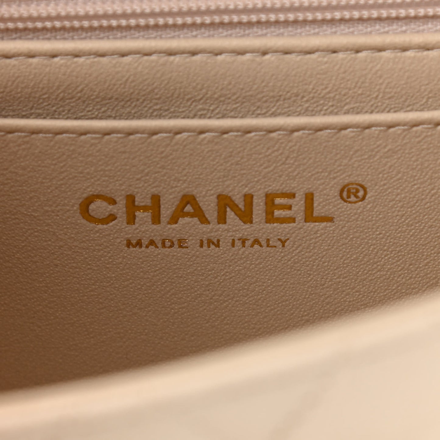 Caviar Quilted Mini Top Handle Rectangular Flap White