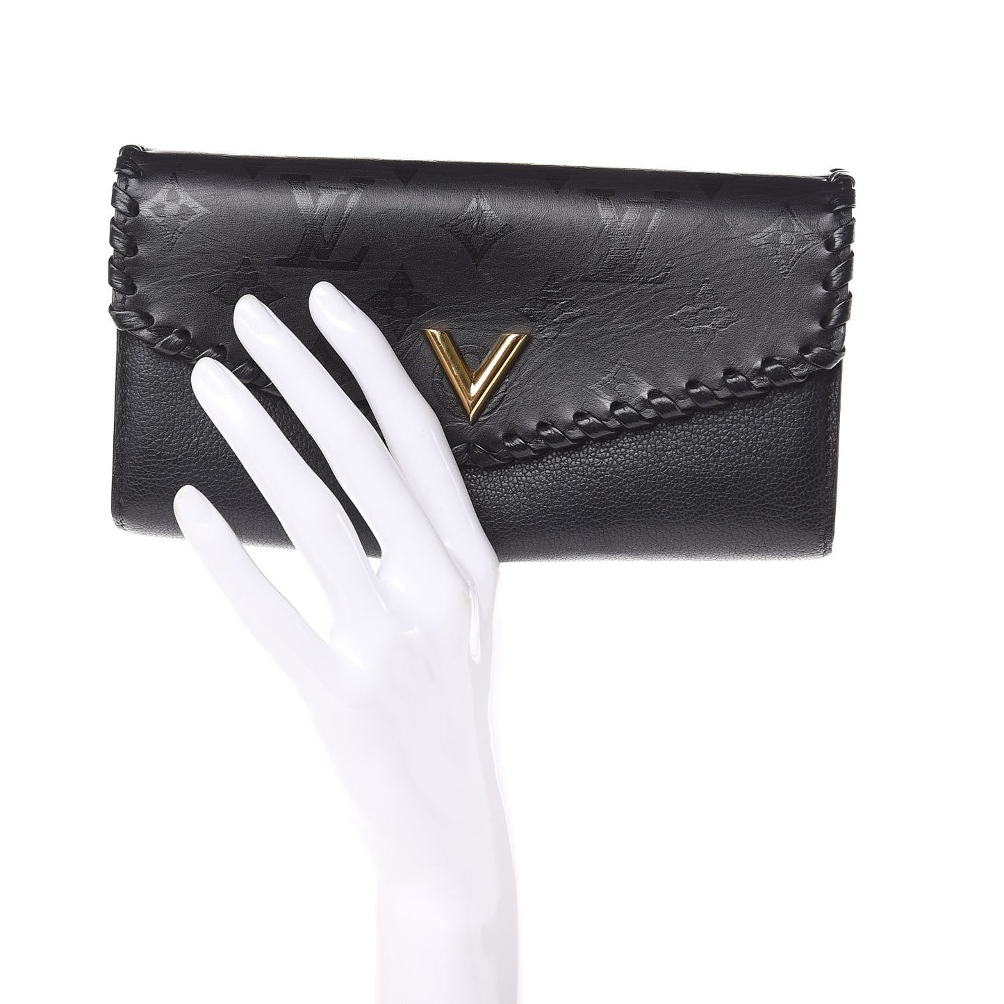 Monogram Cuir Plume Very Wallet Black