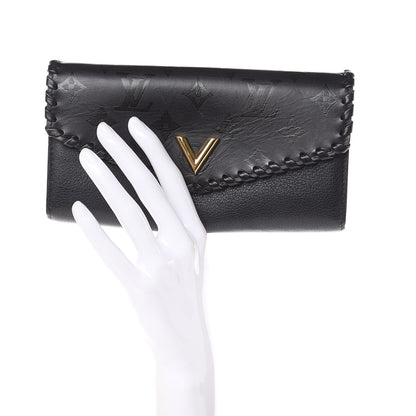 Louis Vuitton Monogram Cuir Plume Very Wallet Black 2 of 15