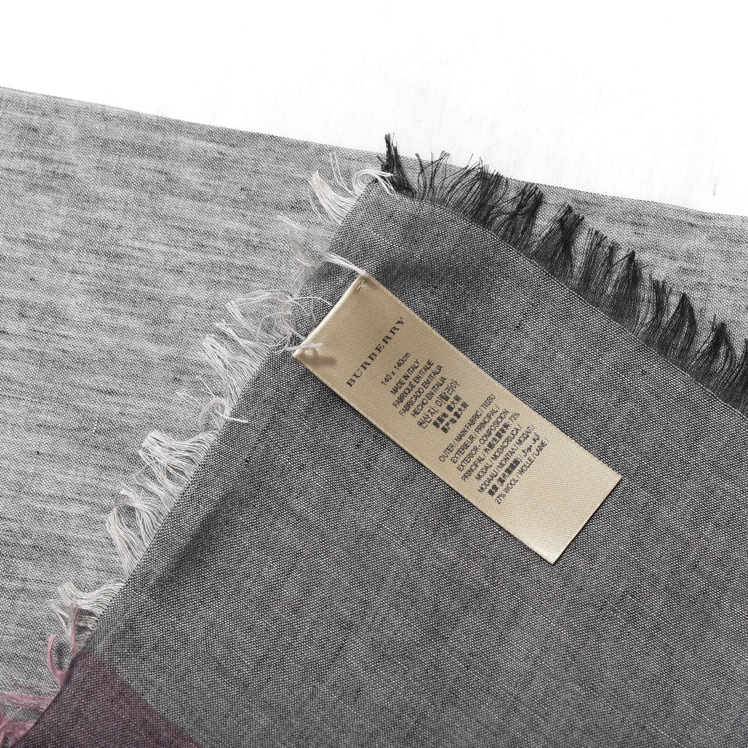 Burberry Modal Wool Giant Check Scarf Dark Trench 2 of 3