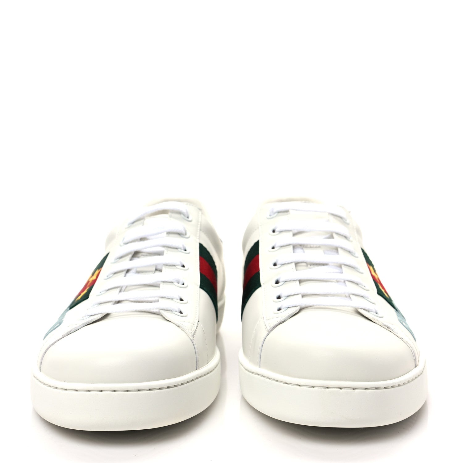 Gucci Calfskin Web Mens Gucci Band Ace Sneakers 8.5 White 2 of 10