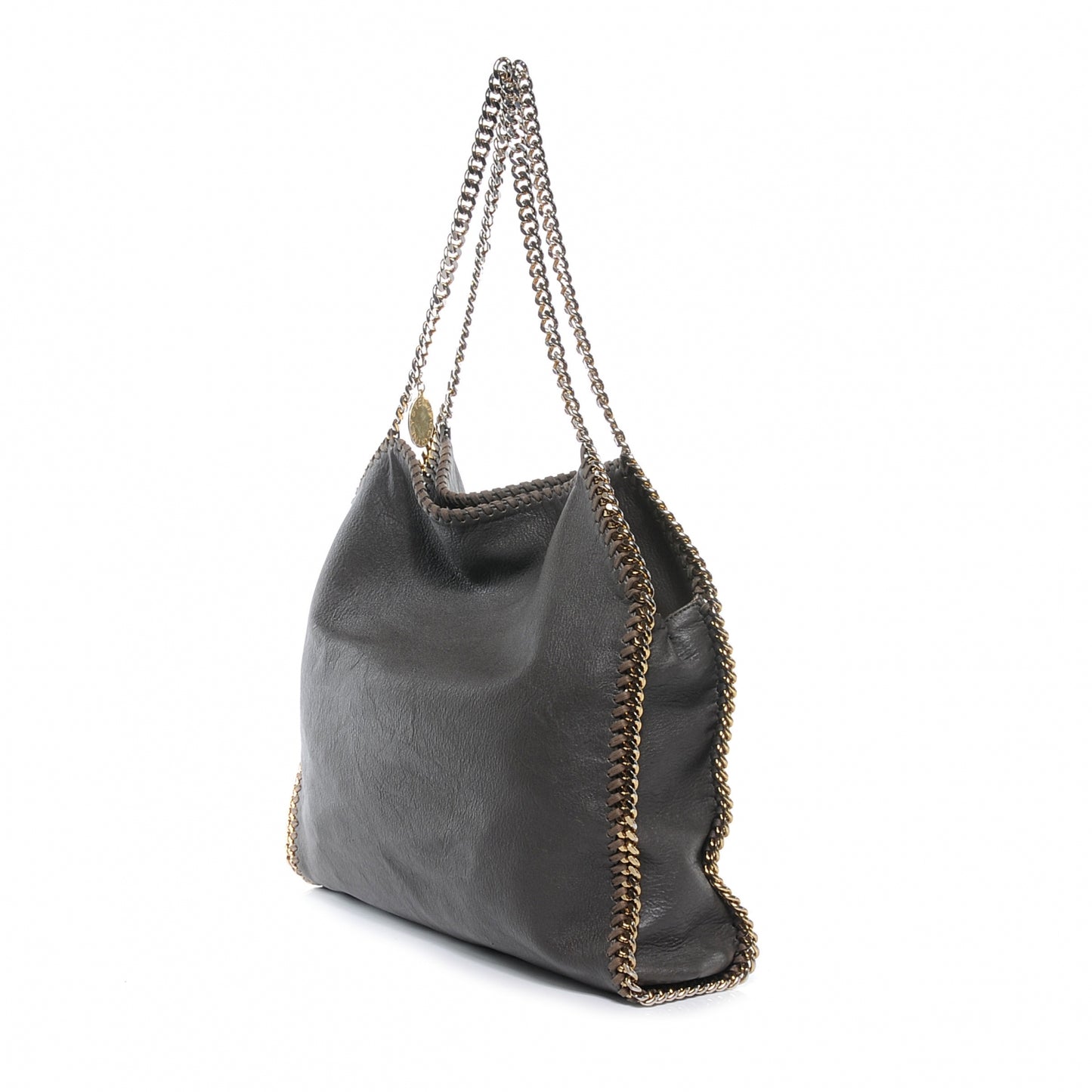 Faux Leather Small Falabella Tote Grey