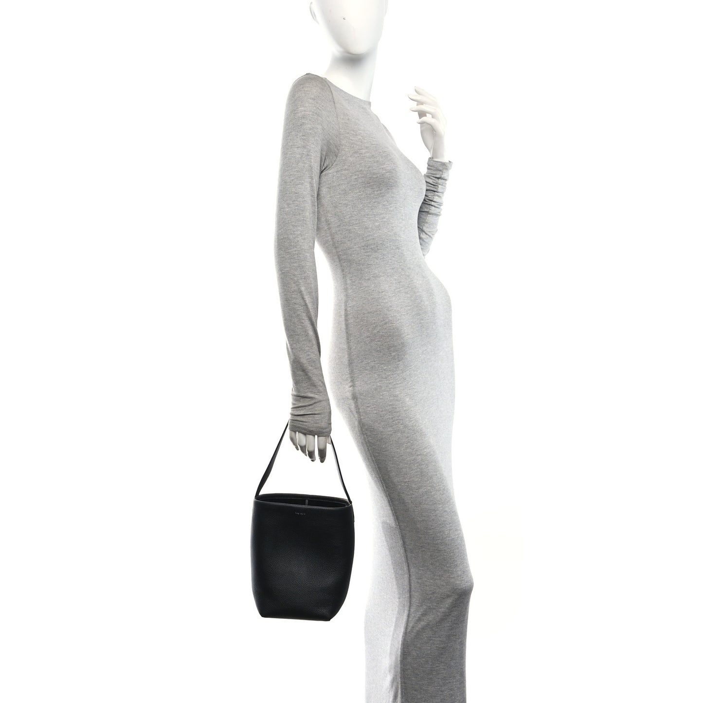 Grained Calfskin Small N/S Park Tote Black