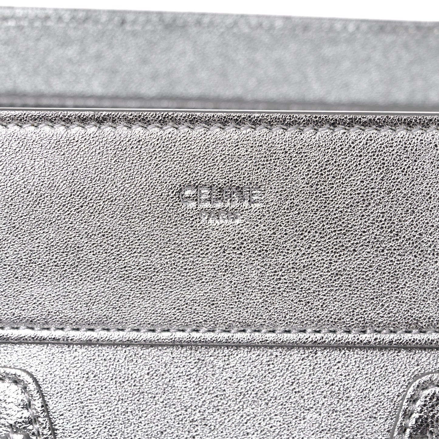 Laminated Lambskin Micro Luggage Silver