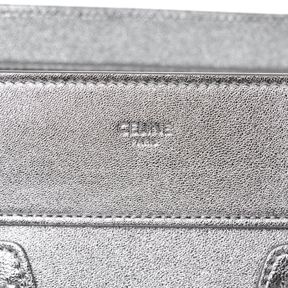 Celine Laminated Lambskin Micro Luggage Silver 5 of 18