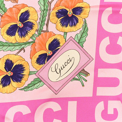 Gucci Silk Twill Viole Square Scarf Roseate Pink 2 of 5